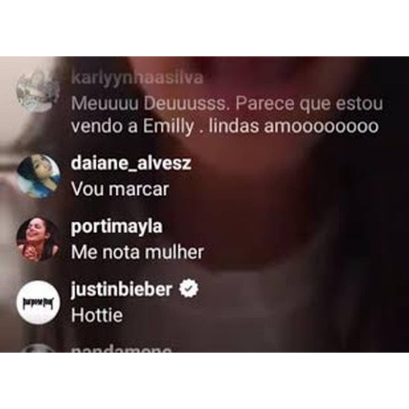 Justin Bieber chamou Mayla de 'gostosa' na live da ex-sister no Instagram