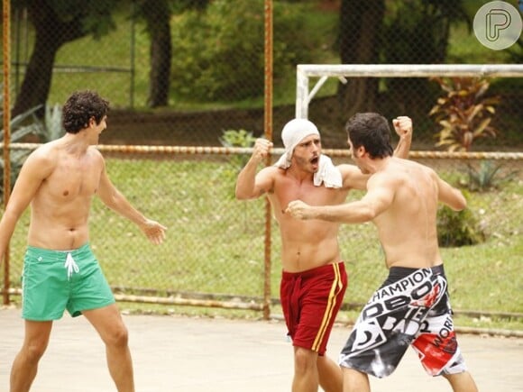Reynaldo Gianecchini, Thiago Martins e Eriberto Leão também gravaram cenas jogando futebol