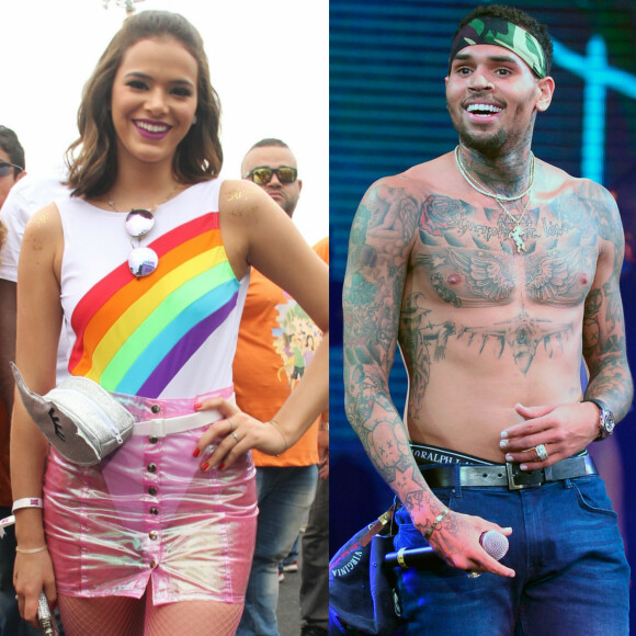 O cantor amerciano Chris Brown começou a seguir Bruna Marquezine no Instagram nesta quinta-feira, 16 de março de 2017