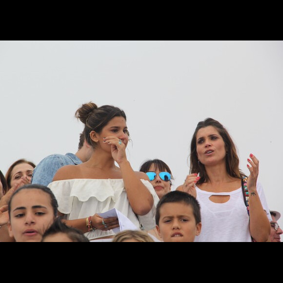 Flávia Alessandra e Giulia Costa também marcaram presença no evento do Cristo Redentor