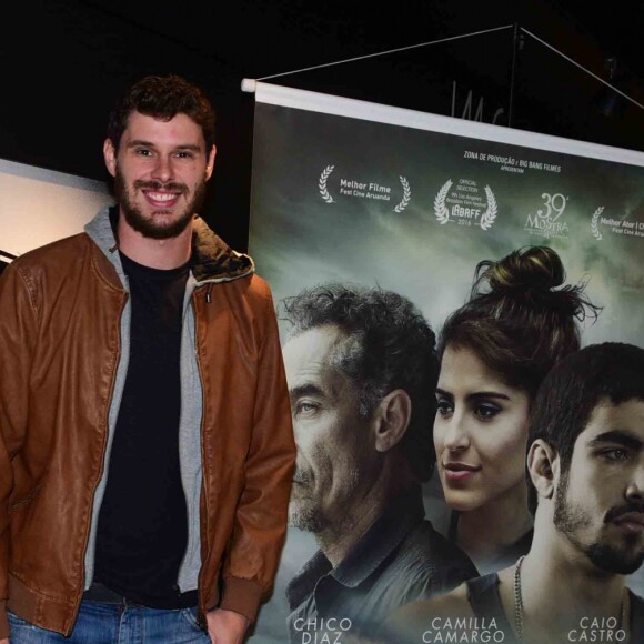 O jogador de vôlei de quadra Bruninho esteve no lançamento do filme 'Travessia', no shopping Frei Caneca, em São Paulo, na noite desta segunda-feira,  20 de março de 2017