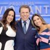 Silvio Santos confirmou que passou suas empresas para as filhas e brincou com as filhas Silvia e Patricia