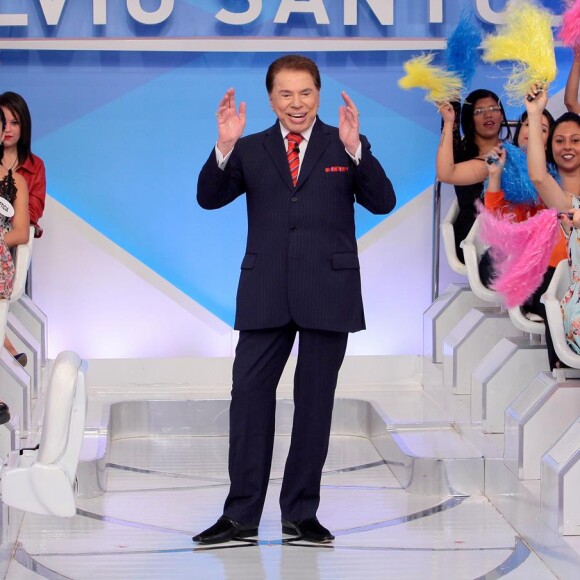 Silvio Santos, apresentador e dono do SBT, foi imitado pelo jornalista William Bonner