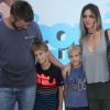 Fernanda Lima e Rodrigo Hilbert posaram com os filhos na pré-estreia de 'O Poderoso Chefinho'
