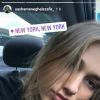 Sasha Meneghel voltou aos Estados Unidos e postou sua chegada no Instagram nesta quarta-feira, 29 de março de 2017