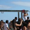Justin Bieber causou alvoroço entre os fãs na praia de Ipanema, Zona Sul do Rio