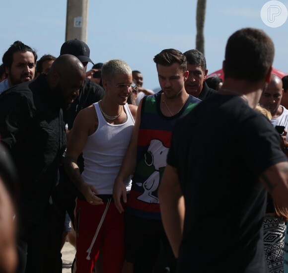 Rich Wilkerson Jr se divertiu com Justin Bieber na praia de Ipanema