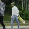 A popstar canadense Justin Bieber escolheu andar de skate após show no Rio de Janeiro, na noite desta quarta-feira, 29 de março de 2017