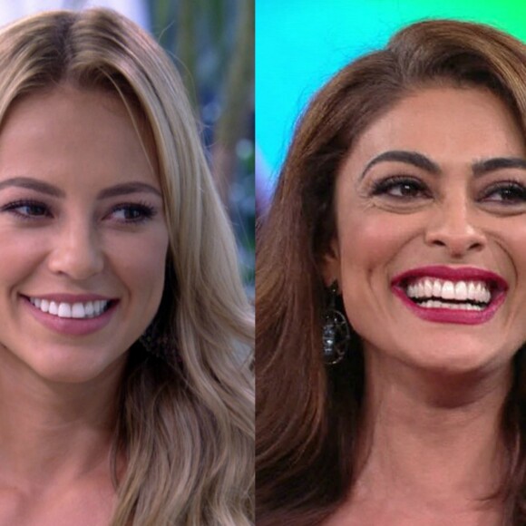 Juliana Paes e Paolla Oliveira foram ao 'Fantástico' deste domingo, 2 de abril de 2017, falar sobre suas personagens em 'A Força do Querer'