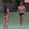 Emilly e Marcos trocaram de roupa e seguiram para piscina no 'BBB17'