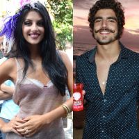 Caio Castro troca beijos com Ana Julia Dorigon em festa no Rio: 'De mãos dadas'
