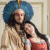 Anna (Isabelle Drummond) e Joaquim (Chay Suede) tê sua primeira noite de amor e se casam na aldeia dos índios, na novela 'Novo Mundo'