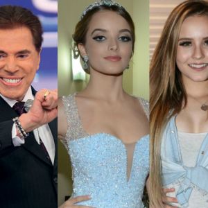 Silvio Santos provocou Giovanna Chaves por conta de Larissa Manoela, no seu programa deste domingo, 16 de abril de 2017: 'Queria namorado dela'