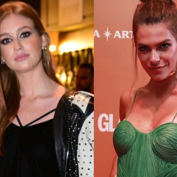 Marina Ruy Barbosa teria deixado festa ao ver que Mariana Goldfarb estava com um vestido igual ao seu. A atriz negou qualquer mal-estar com a namorada de Cauã Reymond