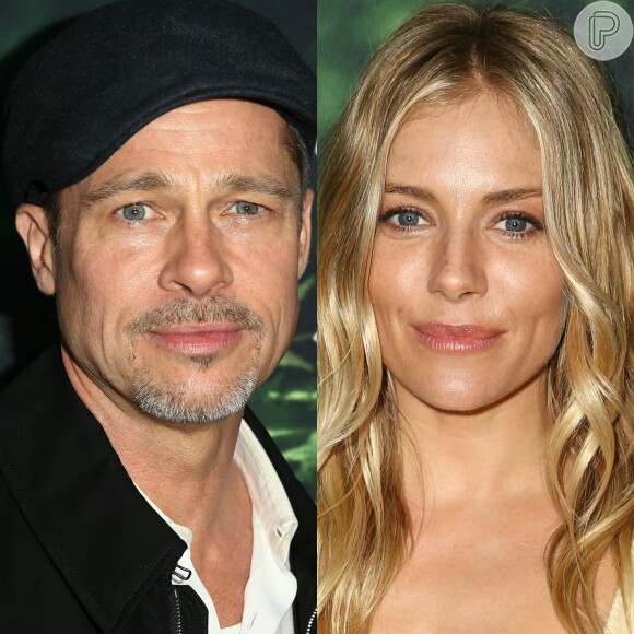 Brad Pitt foi visto em clima de romance com a atriz e modelo Sienna Miller