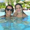 Fernanda Gentil aproveitou feriado de Tiradentes para viajar em família para o Rio Quente Resort, em Goiás