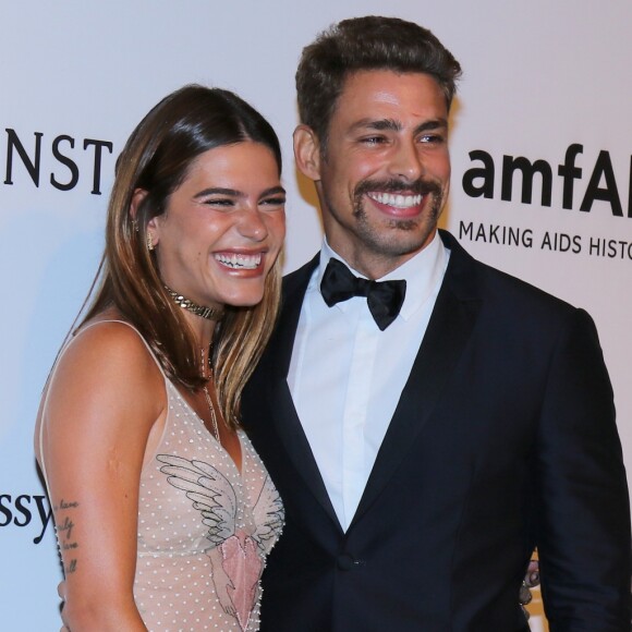 Cauã Reymond e Mariana Goldfarb no baile amfAR, nesta quinta-feira, 27 de abril de 2017