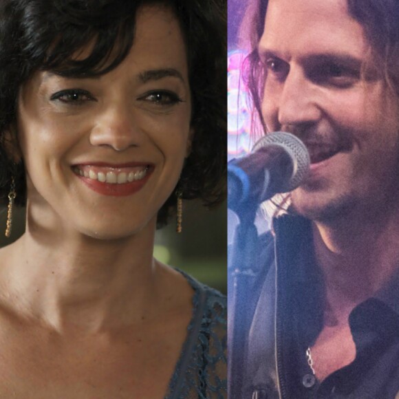 Mariane (Ana Cecilia Costa) invade palco do show de Gui (Vladimir Brichta) e o beija, na novela 'Rock Story', em 10 de maio de 2017
