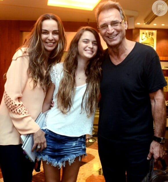 Susana Garcia e Herson Capri com a filha Luiza