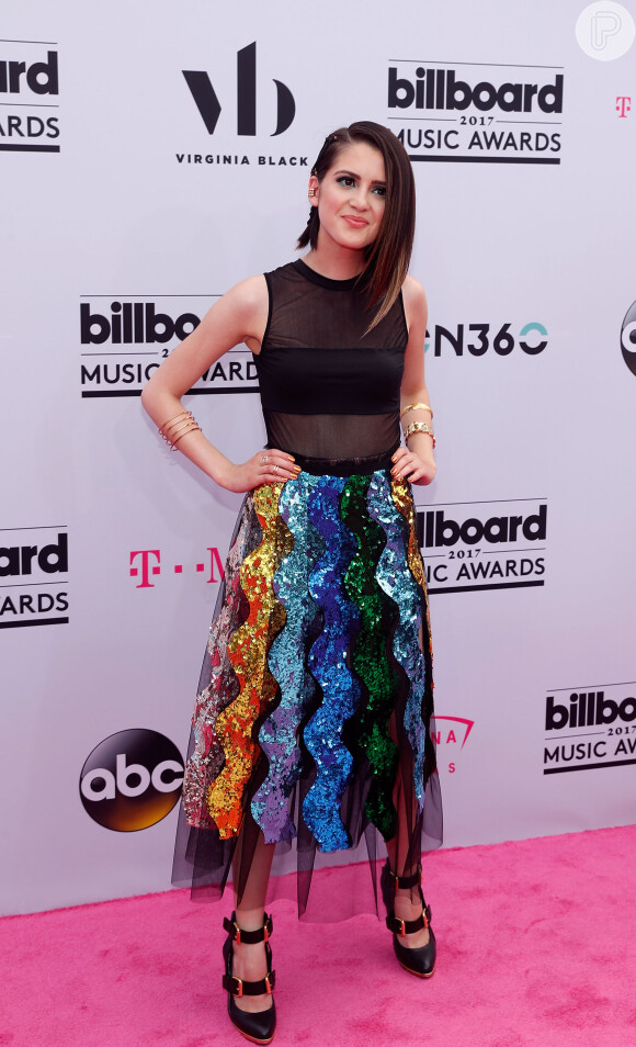 A atriz Laura Marano vestiu Gucci na 25ª edição do Billboard Music Awards, realizada no T-Mobile Arena, em Las Vegas, Estados Unidos, neste domingo, 21 de maio de 2017