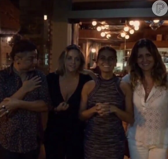 Giovanna Antonelli comemora aniversário de 38 anos com amigos
