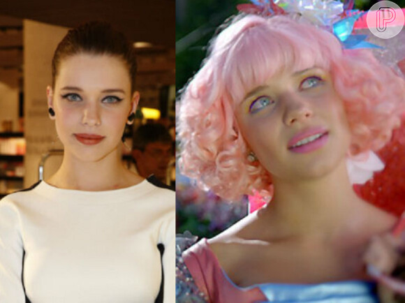 Bruna Linzmeyer pinta os cabelos de rosa para personagem em 'Meu pedacinho de chão', da Globo