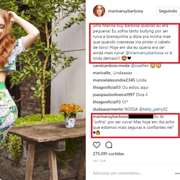 Marina Ruy Barbosa entregou que foi vítima de bullying na infância por ser ruiva