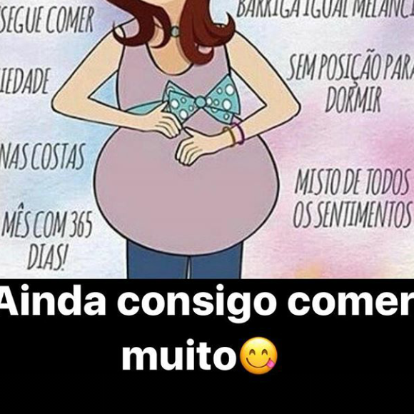 Andressa Suita listou uma série de reações que as grávidas têm no final da gravidez