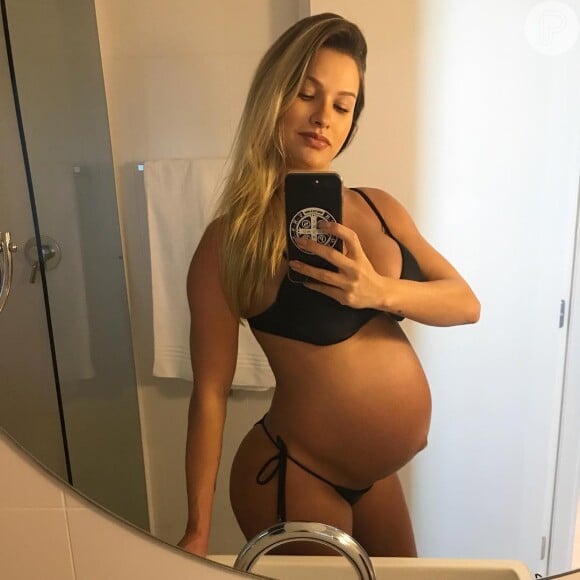 Andressa Suita negou falta de apetite no fim da gravidez: 'Ainda consigo comer muito'