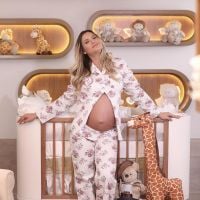 Andressa Suita, grávida de oito meses, posa no quarto do filho: 'Meu novo mundo'