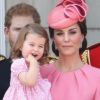Kate Middleton e família se reuniram na Trooping the Colour, na sacada do palácio de Buckingham, na Inglaterra, neste sábado, 17 de junho de 2017