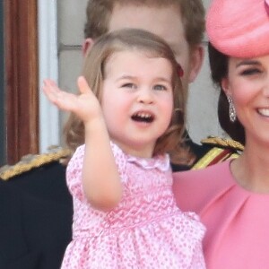 Princesa Charlotte se animou com o espetáculo da força aérea