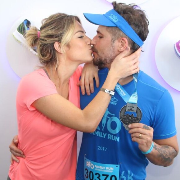 Bruno Gagliasso competiu meia maratona Olympikus no aterro do Flamengo, Zona Sul do Rio de Janeiro, neste domingo, 18 de junho de 2017