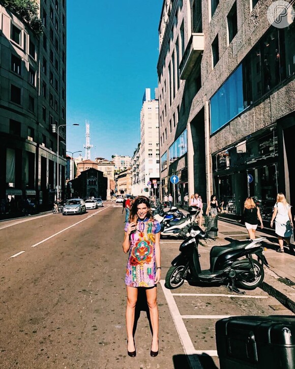 A modelo Mariana Goldfarb tem compartilhado alguns momentos em Milão, na Itália, com fotos no Instagram