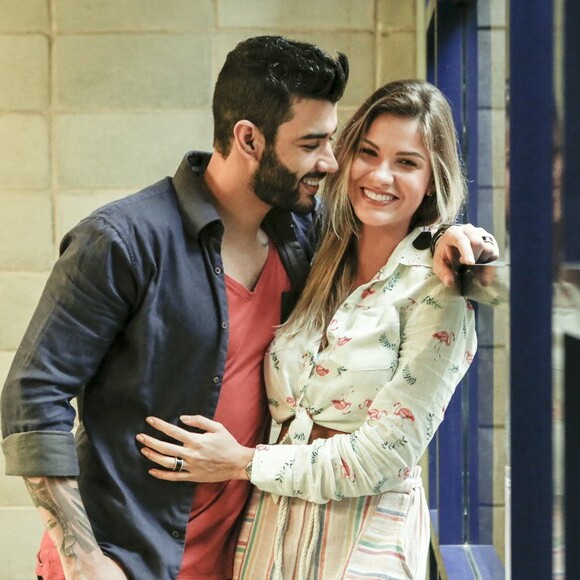Andressa Suita e Gusttavo Lima comemoraram bastante quando a modelo descobriu que estava grávida