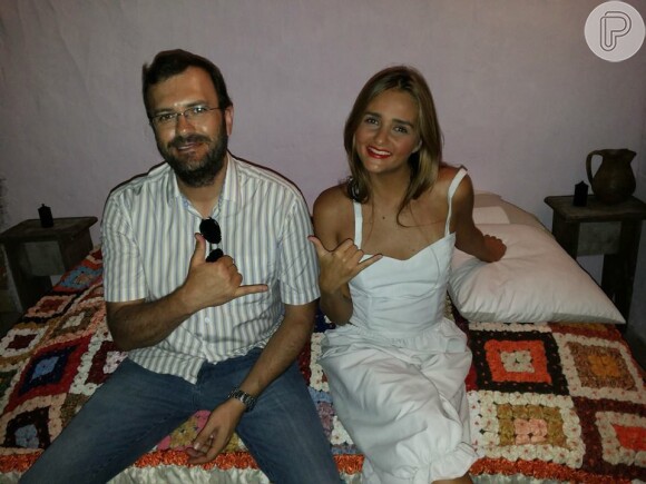 Catarina Migliorini com o diretor do filme 'Anita', Rolando Christian Coelho