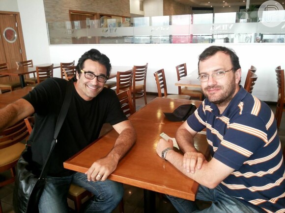 Luciano Szafir com o diretor de 'Anita', Rolando Christian Coelho