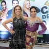 Anitta e Júlia Rabello na pré-estreia do filme 'Copa de Elite', em São Paulo
