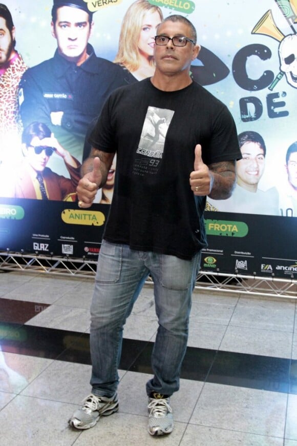 Alexandre Frota na pré-estreia do filme 'Copa de Elite', em São Paulo, em 8 de abril de 2014
