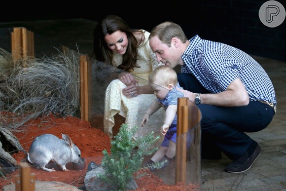 Kate Middleton e príncipe William cuidaram para que príncipe George Alexander Louis não ultrapassase o vidro de proteção