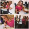 Viviane Araújo passou esta terça-feira, 20 de maio de 2014, no Instituto Embelleze aprendendo técnicas de cabelereira e manicure