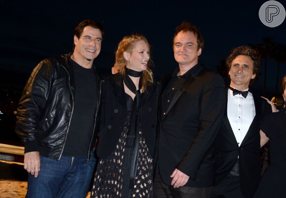 John Travolta, Uma Thurman, Quentin Tarantino e Lawrence Bender participam de exibição especial de 'Pulp Fiction' durante o Festival de Cannes 2014