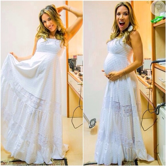 Patrícia Abravanel está grávida de seis meses de Pedro, seu primeiro filho com o namorado, Fábio Faria