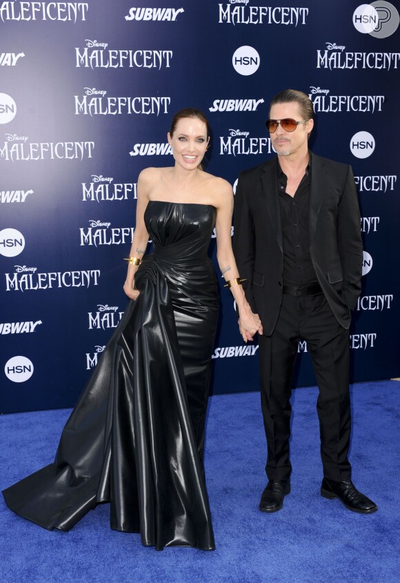 Brad Pitt levou um susto ao acompanhar Angelina Jolie na pré-estreia de 'Malévola'