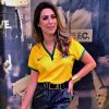 Fernanda Paes Leme mostrou desenvoltura e humor ao comentar o amistoso da Seleção Brasileira contra o Panamá nesta terça-feira, 3 de junho de 2014