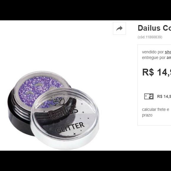 A Dailus Color tem o glitter número 16 como opção
