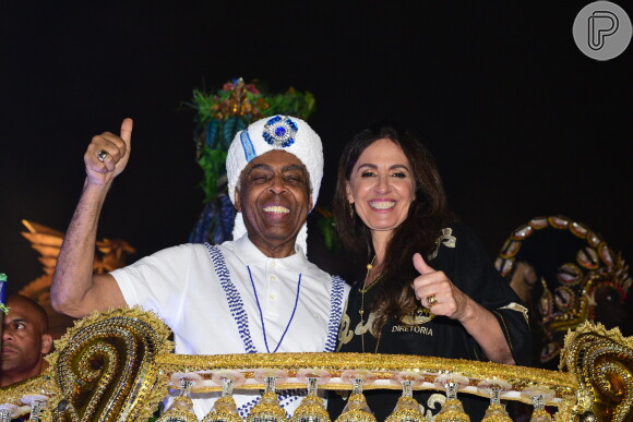 Mulher de Gilberto Gil, Flora Gil acompanhou o marido no desfile da Vai-Vai