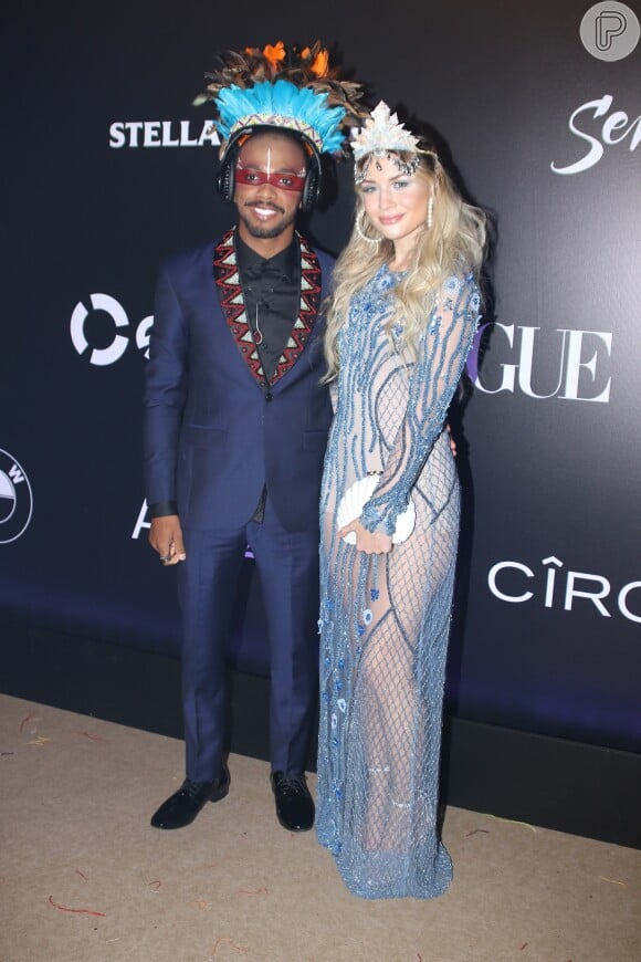 Nego do Borel foi acompanhado pela ex-namorada no Baile da Vogue, realizado no inicio de fevereiro de 2018