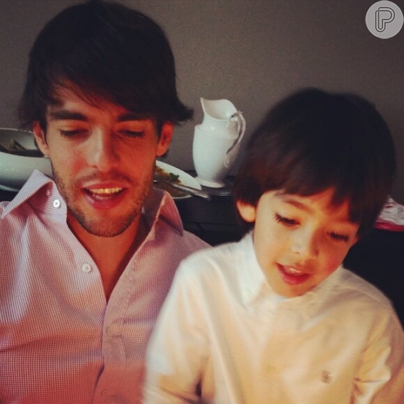 Kaká publica mensagem para o filho, Luca, no aniversário de 6 anos do menino (10 de junho de 2014)