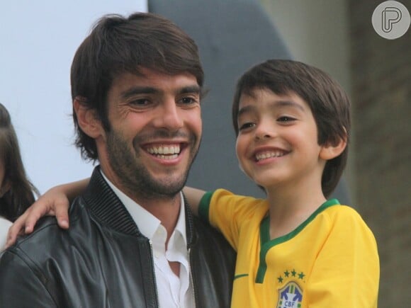 Luca, filho mais velho de Kaká, está completando seis anos